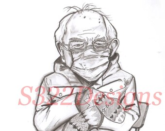 Bernie Print on 8.5"x11" paper