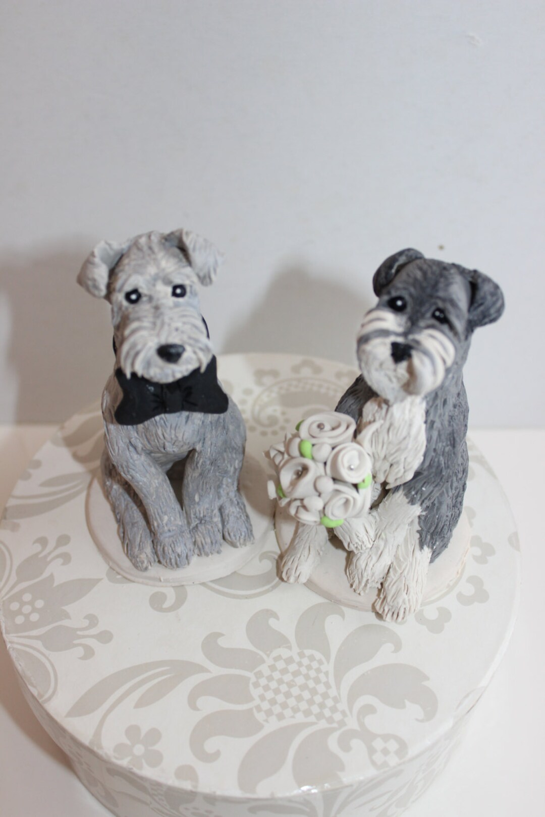 Custom Made Pair of Dog Polymers Clay Cake Topper Etsy