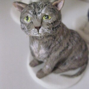 Custom Single Cat Polymer Clay Figurine Cake Topper - Etsy