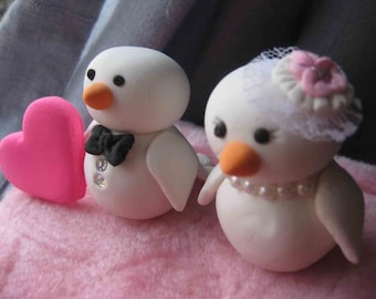 Pair of cute love birds Cake toppers