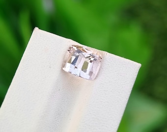 Natural Very Slightly Pink Topaz 3.22ct Cushion Cut • Katlang Pakistan • Untreated