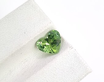 Natürlicher grüner Turmalin 0,92 ct Herzform loser Edelstein, Augen sauberer afghanischer Turmalin