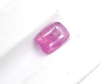 3.16 Ct Natürliches violettes langes Kissen mit rosa Saphir aus Afghanistan