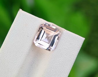 Natural Pink Topaz 3.44ct Emerald Cut Gemstone • Katlang Pakistan • Untreated
