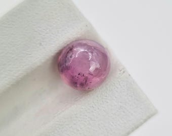3.37 Ct Natürlicher violetter rosa Saphir runder Cabochon aus Afghanistan