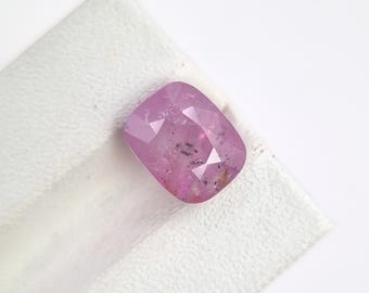 Natürlicher Saphir 4,11 Ct | Leicht Orangish Rosa Kissenschliff | Afghanischer Edelstein