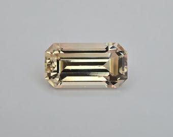 8,52 Ct Pink Orange Topas - Smaragd geschliffener unbehandelter Edelstein