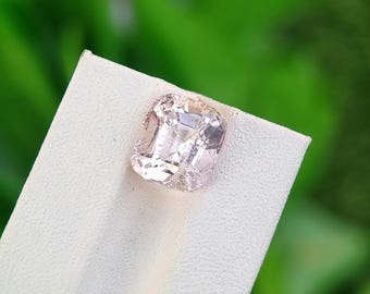 Natural Orangish Pink Topaz 5.25ct Cushion Cut Gemstone • Katlang Pakistan • Untreated