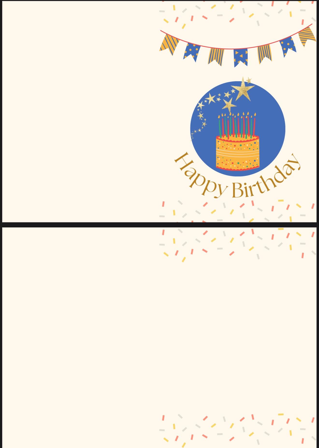 Happy Birthday Card - Blank - Etsy UK