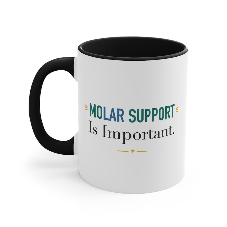 Taza con detalles en negro: el soporte molar es importante. imagen 1