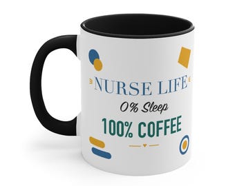 Taza de café "Vida de enfermera" - Regalo divertido para enfermeras