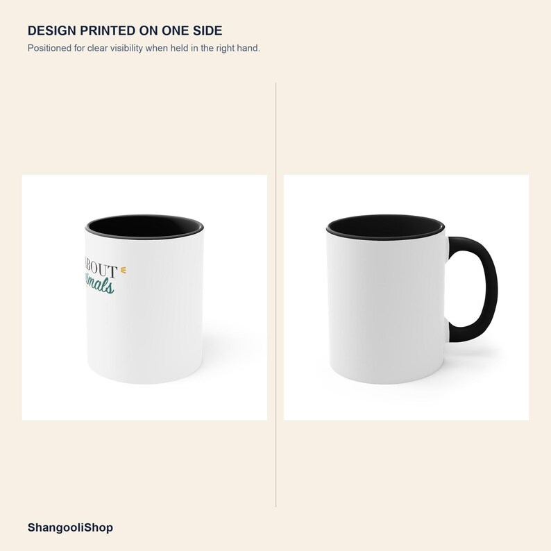 Black Accent Mug – Ask Me About Weird Animals image 4