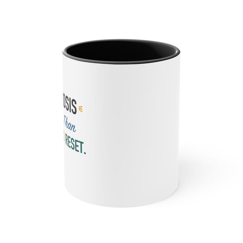 Black Accent Mug – The Diagnosis Was Easier Than The Password Reset image 2