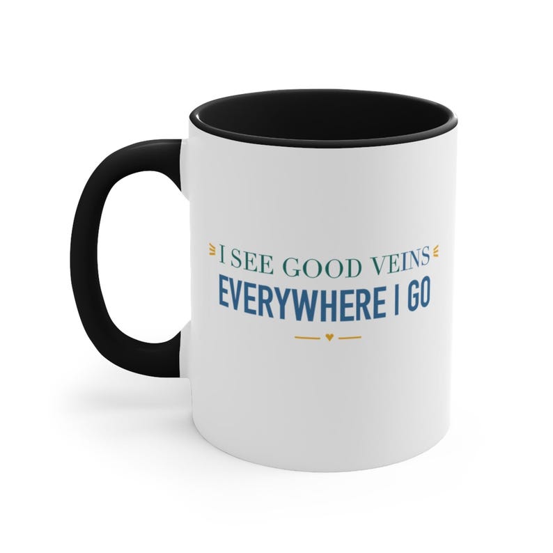 Taza con detalles en negro: Veo buenas venas por todas partes a donde voy. imagen 1