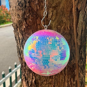 Iridescent Disco Ball, Mosaic Mirror Hanging Decor, Light Catcher