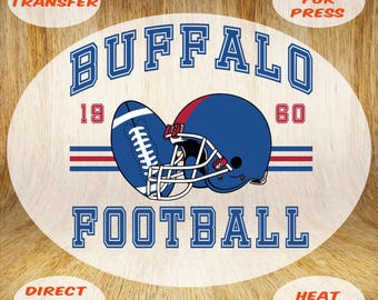 Buffalo Football 1960 DTF Transfer: Retro NFL Heat Press