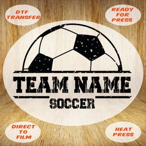 Custom Soccer Ready to Press, Game Day Dtf Transfer, Personalized Soccer Heat Press, Retro Soccer Iron On, Custom Soccer Team Name Dtf