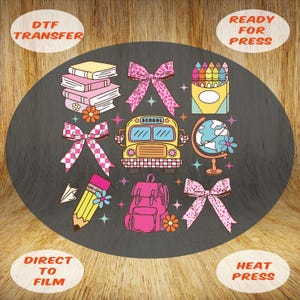 Coquette Teacher Ready to Press, First Day of School Dtf Transfer, Back To School Heat Press, Preppy Teacher&#39;s Day Iron On, Teacher Dtf
