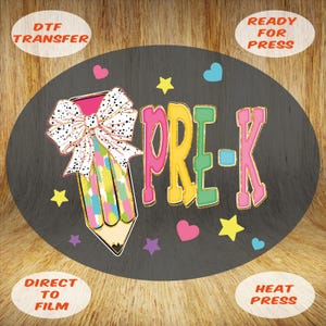 Coquette Pre-K First Day of School DTF Transfer: Ready to Press