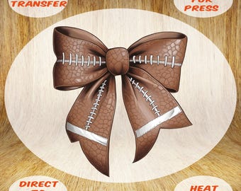 Coquette Football Bow DTF Transfer : thermocollant le jour du match, fer à repasser