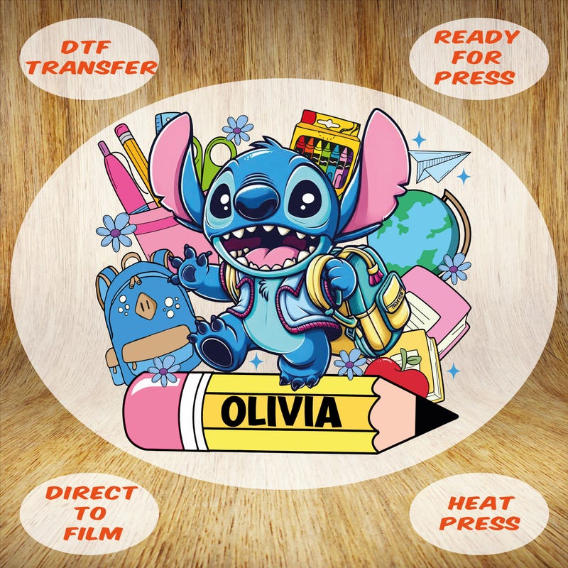 Stitch Iron Decals Etsy