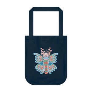 Spirit Butterfly Organic Tote Bag | Eco-Friendly Shopping Bag, Reusable Grocery Tote, Cute Gift, Handmade Bag, Summer Essentials