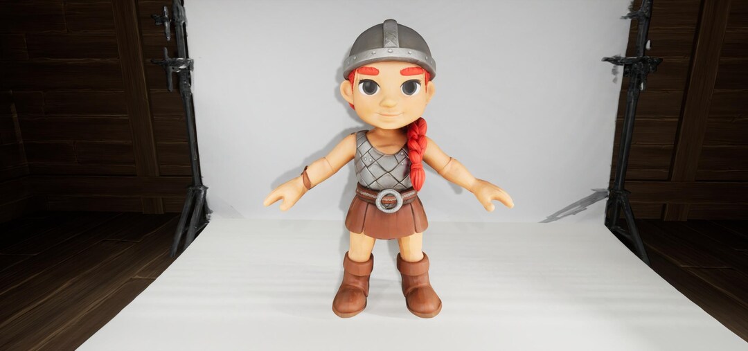 3D Model - Viking Doll Female Character - Ready to Rig - .FBX - Game ...