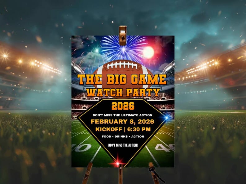 Big Game 2026 Watch Party Invitation Football Night Canva Template Il 5pmg 