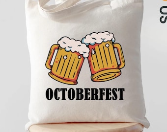 Oktoberfest Tote Bag, Beer Lover Tote, German Prost Bag, Fall Beer Festival Shopping Bag, Funny Oktoberfest Gift for Beer Drinkers