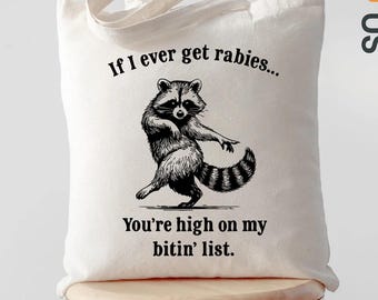 Undiagnosed but Everyone's Pretty Sure Tote Bag, Cowboy Raccoon