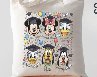 Disney Friends Graduate 2026 Tote Bag, Magical Senior Gift, Class of 2026 Gift Bag