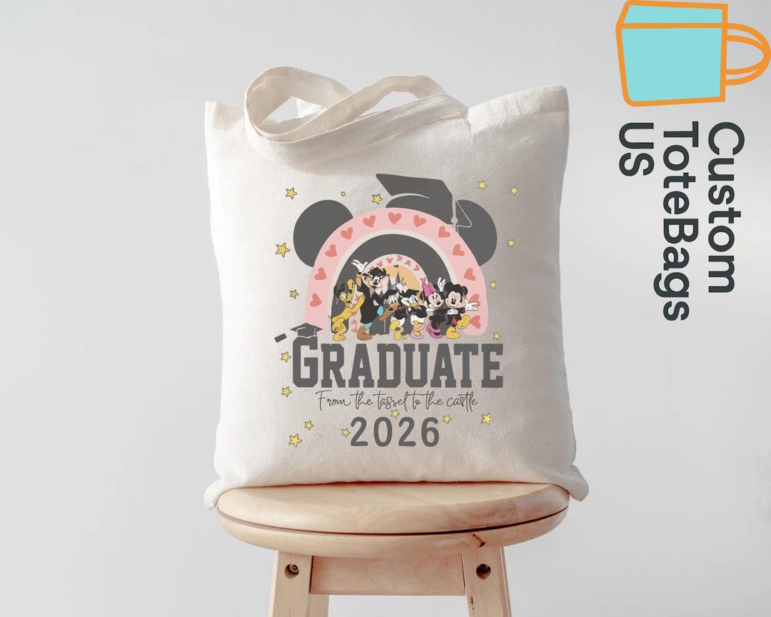 Senior 2026 Tote Bag, Disney Graduation Tote, Class of 2026 Gift Bag - Etsy