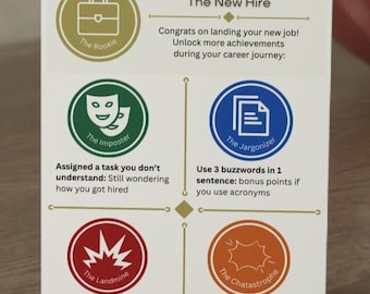 Printable Funny New Job Card - New Job Achievements