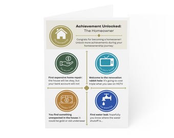 Funny New Homeowner Card – Geeky Housewarming Gift