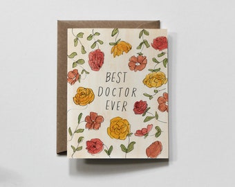 BEST DOCTOR EVER | healthcare card, doctor appreciation, doctor gift, card for doctor, hospital staff card, oncology doctor, doctor gift