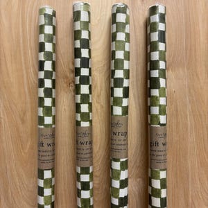 Checkerbox | Green Hand Painted Box Christmas Holiday Gift Wrap - Etsy