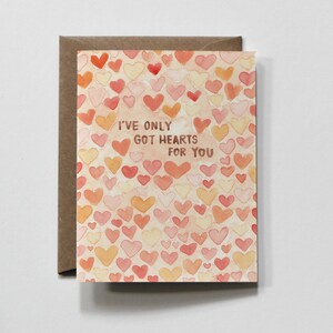 ONLY HEARTS | greeting card, only hearts for you greeting card, love & friendship greeting card, valentine&#39;s day card, i love you card