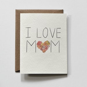 día de la madre AMOR FLORAL / tarjeta de felicitación del día de la madre, tarjeta de todos los días para mamá, te amo mucho tarjeta de mamá, feliz día de la madre, día de la madre