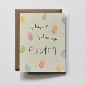 OSTEREIER | Ostern Grußkarte, Frohe Ostern, bunte Osterkarte, moderne Osterkarte, Aquarell Osterkarte, moderne Ostereier