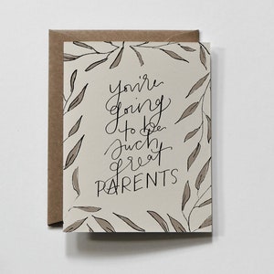 BONS PARENTS | carte de vœux, nouveaux parents, carte pour les nouveaux parents, carte de félicitations bébé, carte de bienvenue bébé, vous allez être des parents formidables