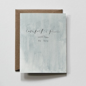 CONFORT & PAIX | carte de vœux, carte de sympathie, carte désolée, carte pour les funérailles, envoi de réconfort, condoléances, carte de sympathie à l’aquarelle