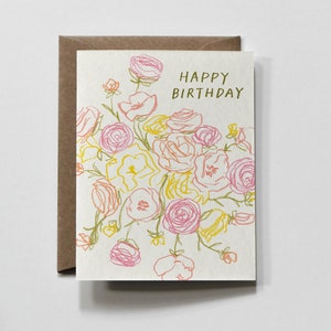 HELL | Geburtstagsgrußkarte, florale Geburtstagskarte, Freundin Geburtstag, Geburtstagskarte für sie, Geburtstagskarte für Frau, alles Gute zum Geburtstag