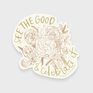 see the good | floral bunch encouraging eco sticker