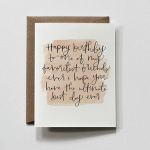 FAV AMI | carte de vœux d’anniversaire, carte de vœux d’anniversaire de calligraphie, carte d’anniversaire d’amitié amusante, carte d’anniversaire de meilleur ami, ami