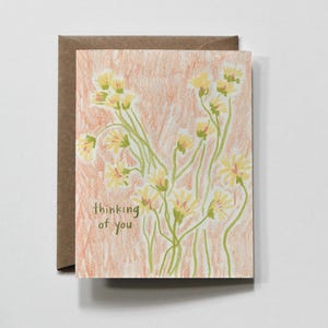 Je pense encore à vous | carte de voeux, carte de voeux pensée à vous, carte de voeux bouquet floral, carte de voeux amitié colorée