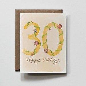 Dreißig | Glückwunschkarte zum 30.Geburtstag, Geschenk zum 30.Geburtstag, Karte zum 30.Geburtstag, Karte zum 30