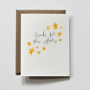 STARS | carte de vœux, carte d’encouragement Reach for the Stars, carte de vœux Stars, carte de vœux étoiles, carte de vœux étoiles, étoiles
