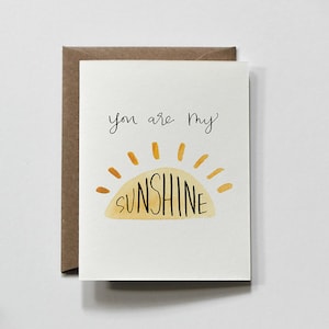 SUNSHINE | Grußkarte, You are my sunshine karte, Sonnenschein Grußkarte, Sonnenschein Freundschaftskarte, Sonnenschein Ermutigungskarte, Sonnenschein