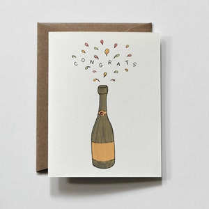 BOUTEILLE | carte de voeux, carte de félicitations, bouteille de champagne carte de félicitations, carte de félicitations, cadeau de félicitations, carte de bouteilles à éclater
