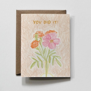 CONGRATULAZIONI VASO / biglietto di auguri di congratulazioni, biglietto di auguri di congratulazioni, biglietto di congratulazioni, ce l&#39;hai fatta, biglietto di congratulazioni floreale